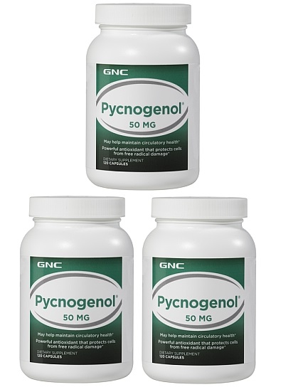 GNC Preventive Nutrition Pycnogenol 50mg 120ea x 3